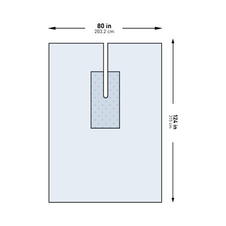 McKesson - Orthopedic Drape U-Drape with Split 80 W X 124 L Inch Sterile - 183-I80-09149G-S