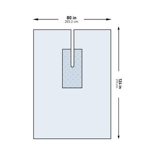 McKesson - Orthopedic Drape U-Drape with Split 80 W X 124 L Inch Sterile - 183-I80-09149G-S