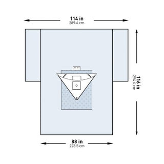 McKesson - Orthopedic Drape Heavy-Duty Knee Arthroscopy Drape 114 W X 88 W X 116 L Inch Sterile - 183-I80-09153G-S