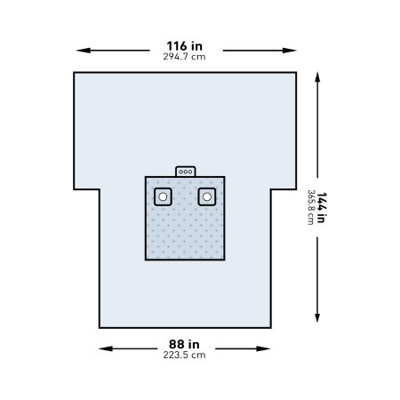 McKesson - Orthopedic Drape Bilateral Limb Drape 116 W X 88 W X 114 L Inch Sterile - 183-I80-09138G-S