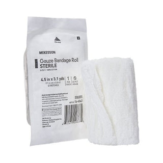 McKesson - Fluff Bandage Roll Cotton 6-Ply 4-1/2 Inch X 3-1/10 Yard Roll Shape Sterile - 16-4043