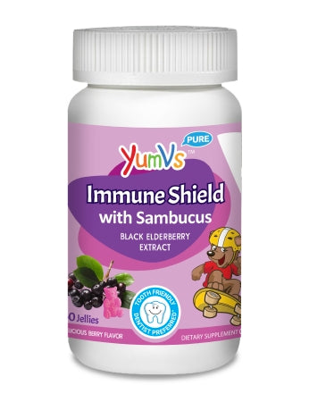 YumV's - Sambucus Immune Black Elderberry Extract / Sambucus Gummy 60 per Bottle Rasberry Flavor - 9055-06