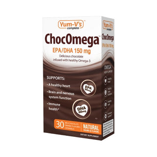 YumV's ChocoMega - Dietary Supplement Fish Oil / DHA / EPA 150 mg - 60 mg - 90 mg Strength Soft Chews 30 per Box Milk Chocolate Orange Flavor - 8062-03