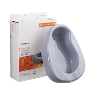 McKesson - Contoured Bedpan Gray 84 oz. / 2484 mL - 146-RTLPC23212