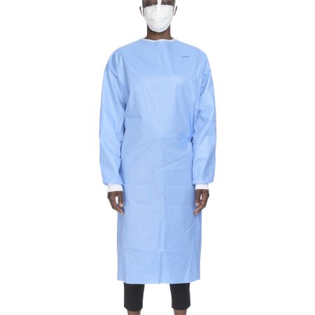 McKesson - Non-Reinforced Surgical Gown with Towel Large Blue Sterile AAMI Level 3 Disposable - 183-I90-8020-S1