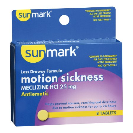 sunmark - Nausea Relief 25 mg Strength Tablet 8 per Box - 70677002601