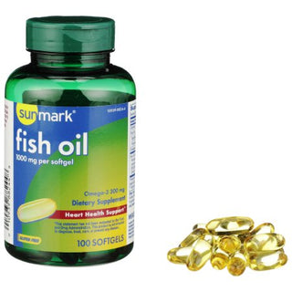 sunmark - Omega 3 Supplement Fish Oil 1000 mg Strength Softgel 100 per Bottle - 01093988244