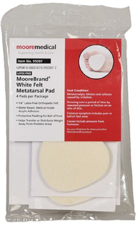 McKesson Pedi-Pads - Metatarsal Cushion Size 106-L Adhesive - 95097