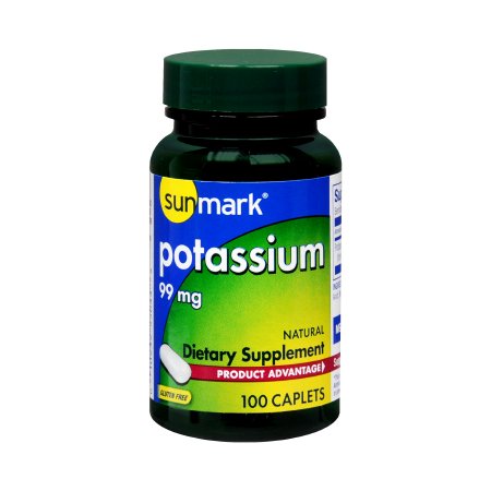 sunmark - Dietary Supplement Potassium Gluconate 99 mg Strength Tablet 100 per Bottle - 01093989744