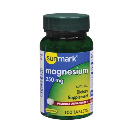 sunmark - Magnesium Supplement 250 mg Strength Tablet 100 per Bottle - 01093989444