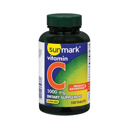 sunmark - Vitamin C Supplement Ascorbic Acid 1000 mg Strength Tablet 100 per Bottle - 01093990044