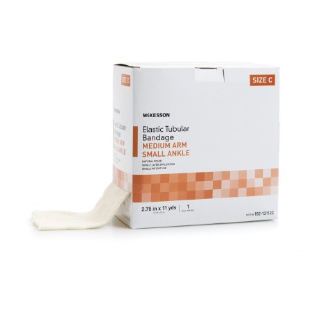 McKesson Spandagrip - Elastic Tubular Support Bandage 2-3/4 Inch X 11 Yard Medium Arm / Small Ankle Standard Compression Pull On Natural Size C NonSterile - 182-13112C