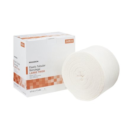McKesson Spandagrip - Elastic Tubular Support Bandage 4-1/2 Inch X 11 Yard Large Thigh Standard Compression Pull On Natural Size G NonSterile - 182-13116G