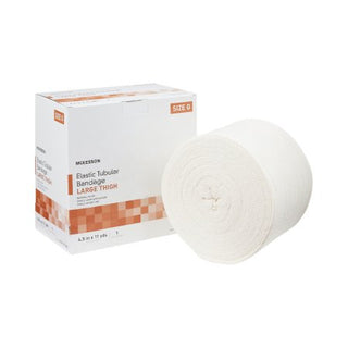 McKesson Spandagrip - Elastic Tubular Support Bandage 4-1/2 Inch X 11 Yard Large Thigh Standard Compression Pull On Natural Size G NonSterile - 182-13116G