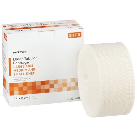 McKesson Spandagrip - Elastic Tubular Support Bandage 3 Inch X 11 Yard Large Arm / Medium Ankle / Small Knee Standard Compression Pull On Natural Size D NonSterile - 182-13113D