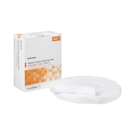 McKesson - Elastic Net Retainer Dressing Tubular Elastic 6 Inch X 25 Yard (15.2 cm x 22.9 m) Size 1 White Finger / Toe / Wrist NonSterile - MSVP114701