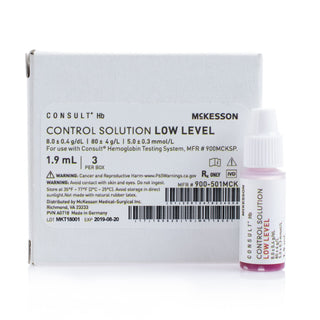 Mckesson Control Consult™ Hb Hemoglobin Low Level 3 X 1.9 mL - 900-501MCK