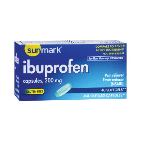 McKesson Brand - Pain Relief 200 mg Strength Ibuprofen Capsule 40 per Bottle - 70677004601