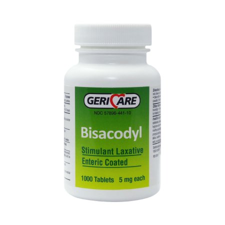Geri-Care - Laxative Unflavored Tablet 1,000 per Bottle 5 mg Strength Bisacodyl USP - 441-10-GCP