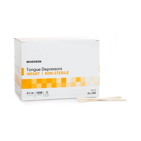 McKesson - Tongue Depressor 4-1/2 Inch Length Wood - 24-200