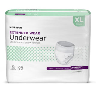 McKesson - Unisex Adult Absorbent Underwear Pull On with Tear Away Seams X-Large Disposable Heavy Absorbency - UWEXTXL