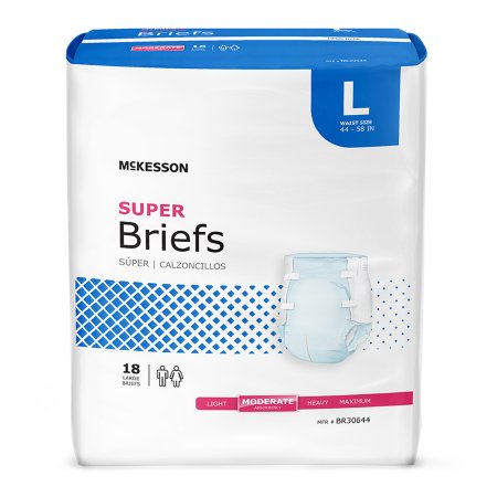 McKesson - Unisex Adult Incontinence Brief Large Disposable Moderate Absorbency - BR30644