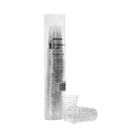 McKesson - Graduated Drinking Cup 10 oz. Clear Polyethylene Disposable - 16-PDC10G