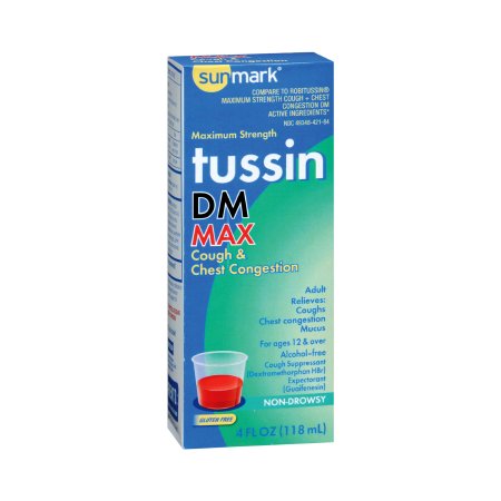 sunmark - Cold and Cough Relief 20 mg; 400 mg / 20 mL Strength Liquid 4 oz. - 70677004801