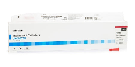 McKesson - Urethral Catheter Straight Tip Uncoated PVC 18 Fr. 16 Inch - 16-M1618