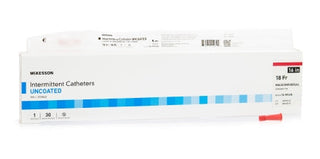 McKesson - Urethral Catheter Straight Tip Uncoated PVC 18 Fr. 16 Inch - 16-M1618