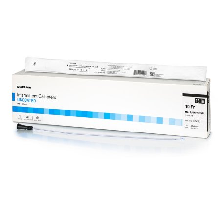 McKesson - Urethral Catheter Coude Tip Uncoated PVC 10 Fr. 16 Inch - 16-M1610C