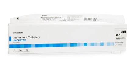 McKesson - Urethral Catheter Coude Tip Uncoated PVC 12 Fr. 16 Inch - 16-M1612C