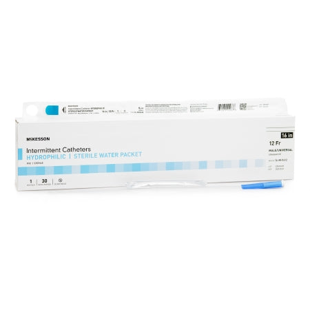 McKesson - Urethral Catheter Straight Tip Hydrophilic Coated PVC 12 Fr. 16 Inch - 16-MH1612