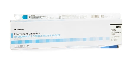 McKesson - Urethral Catheter Coude Tip Hydrophilic Coated PVC 10 Fr. 16 Inch - 16-MH1610C