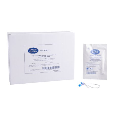 McKesson - Extension Set 7 Inch Tubing Without Ports 0.2 mL Priming Volume DEHP-Free - MS401