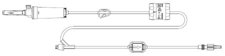 MedStream - Primary IV Administration Set 20 Drops / mL Drip Rate 84 Inch Tubing 1 Port - MS955E