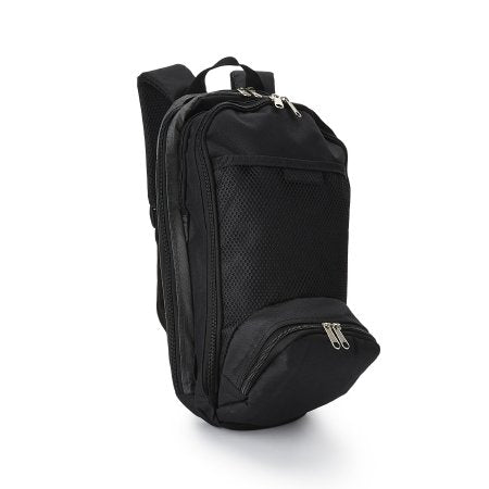 McKesson - Enteral Feeding Pump Backpack Black, Pump Pocket, Outside View Window, Solution Wrap, Support Straps - MJ1000