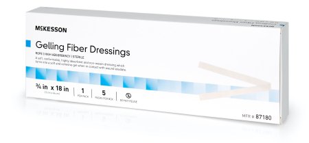 McKesson - Absorbent Gelling Fiber Dressing Carboxymethyl Cellulose (CMC) 3/4 X 18 Inch - 87180