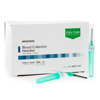 McKesson - Blood Collection Needle 21 Gauge 1 Inch Needle Length Conventional Needle Without Tubing Sterile - 16-NBC21G1