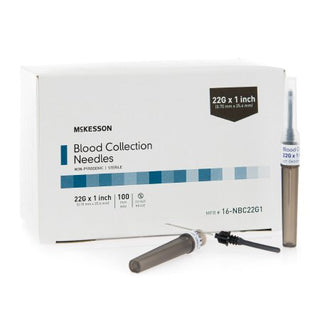 McKesson - Blood Collection Needle 22 Gauge 1 Inch Needle Length Conventional Needle Without Tubing Sterile - 16-NBC22G1