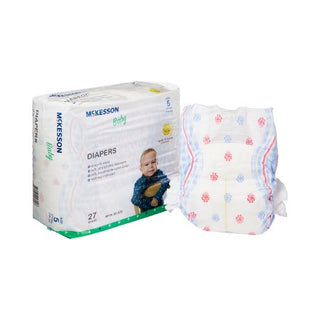 McKesson - Unisex Baby Diaper Size 5 Disposable Moderate Absorbency - BD-SZ5