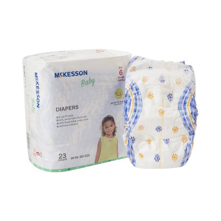 McKesson - Unisex Baby Diaper Size 6 Disposable Moderate Absorbency - BD-SZ6
