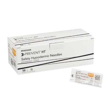 McKesson Prevent HT - Hypodermic Needle Hinged Safety Needle 25 Gauge 5/8 Inch Length Thin Wall - 16-N2558S