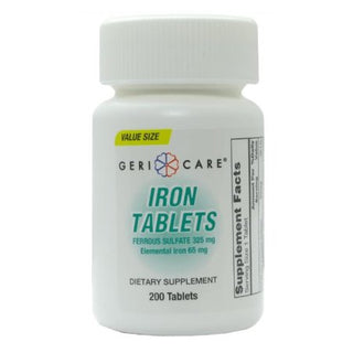 Geri-Care - Mineral Supplement Iron 325 mg Strength Tablet 200 per Bottle - 703-20-GCP
