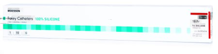 McKesson - Foley Catheter 2-Way Standard Tip 5 cc Balloon 18 Fr. Silicone - 16-SFOL518