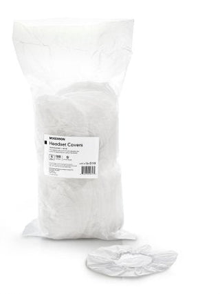 McKesson - Sanitary Headset Cover Small, White, Tear-Resistant, Non-magnetic, Acoustically Transparent Fits Over Earmuff of Most Headphones - 16-5118