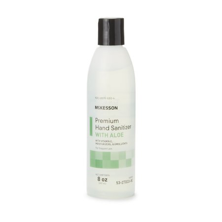 McKesson Premium - Hand Sanitizer with Aloe 8 oz. Ethyl Alcohol Gel Bottle - 53-27033-8C