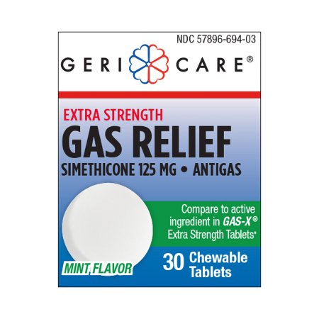 Geri-Care - Gas Relief 125 mg Strength Tablet 30 per Bottle - 694-03-GCP