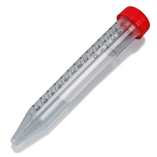 McKesson - Centrifuge Tube Conical Bottom Plain 15 mL Red Screw Cap Polypropylene Tube - 177-6295PL