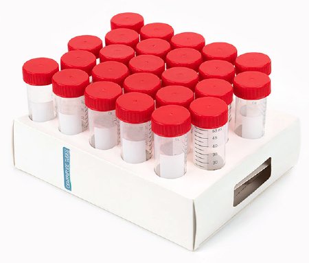 McKesson - Centrifuge Tube Conical Bottom Plain 50 mL Red Screw Cap Polypropylene Tube - 177-6298PL